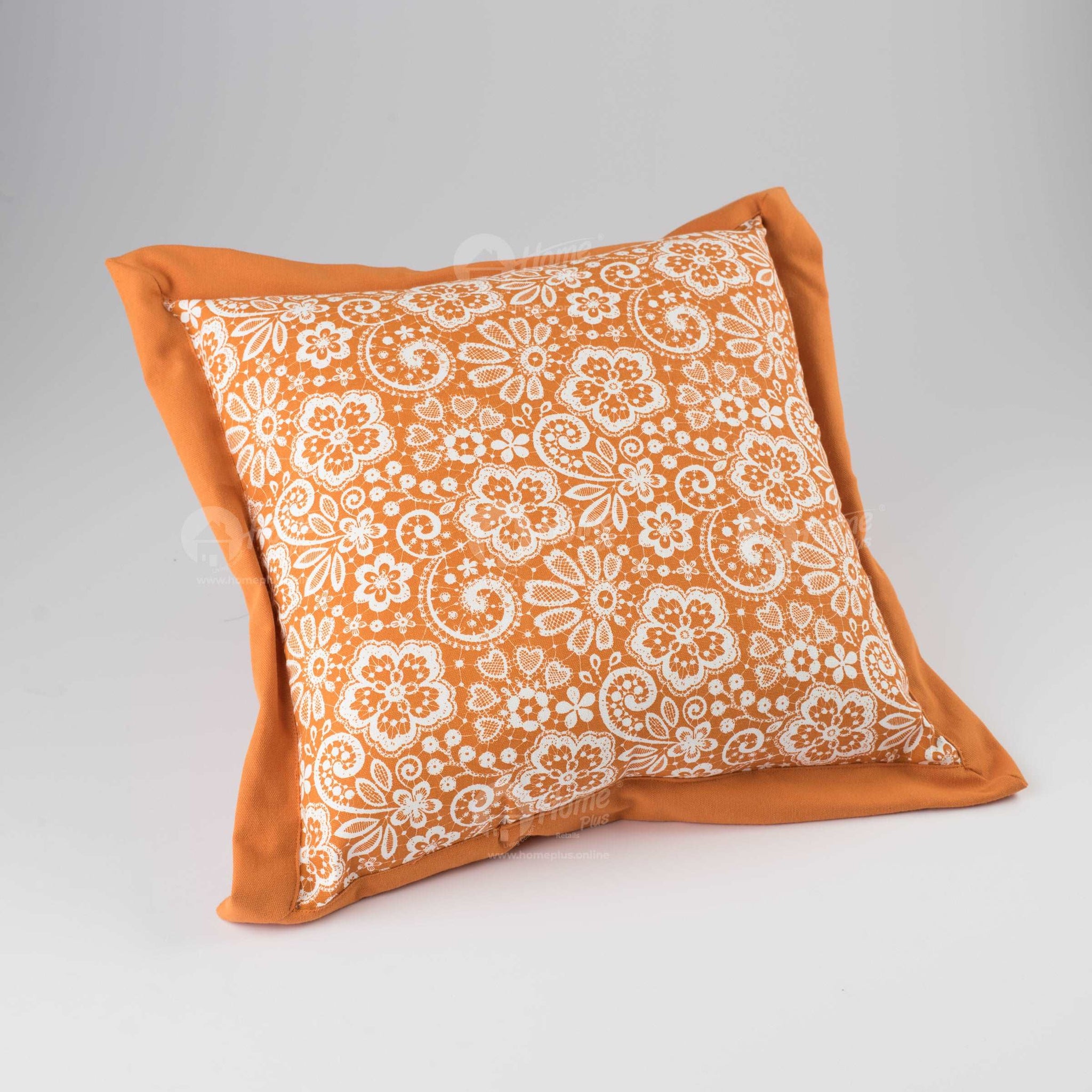 Flange Cushion - Lace Burnt Orange