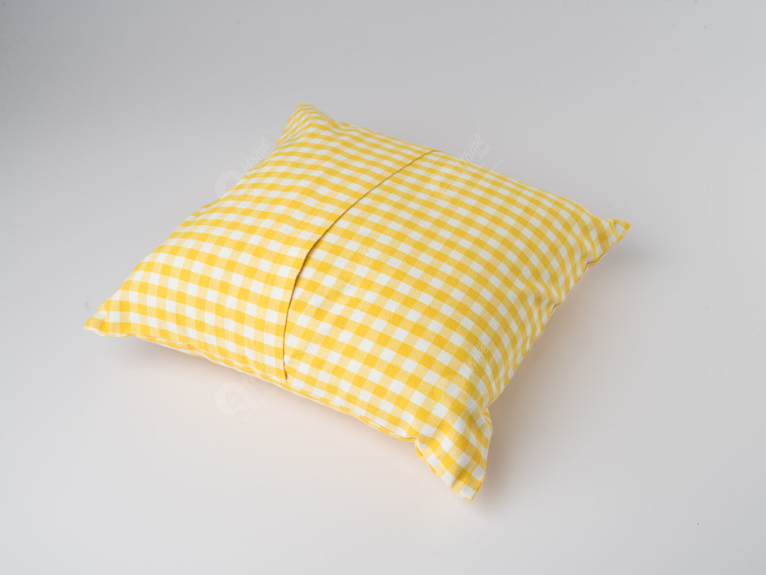 Cushion Cover - Gingham Check Yellow