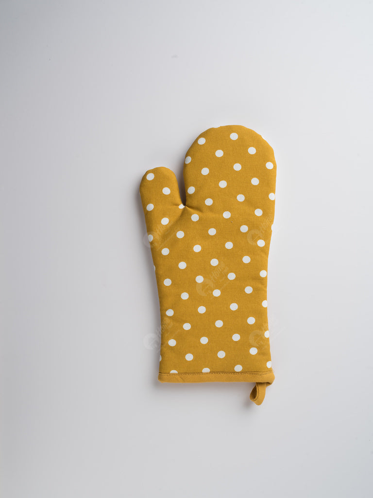 Glove - Polka Dot Mustard