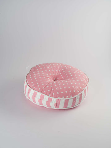 Floor Cushion R - Polka Dot Pink
