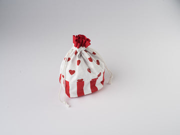 Gift Bag - Large Hearts Red