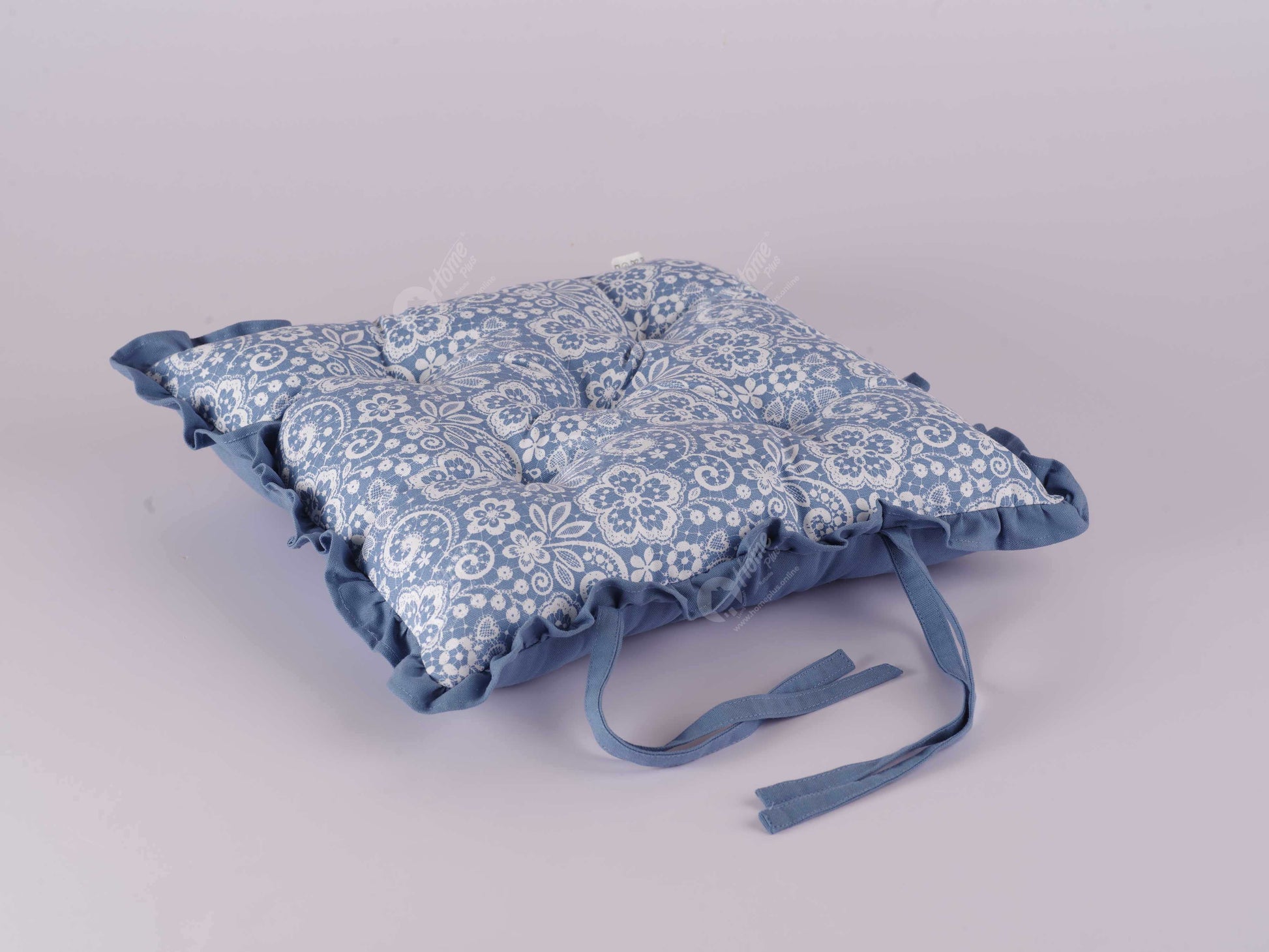 Frill Cushion - Lace AF Blue