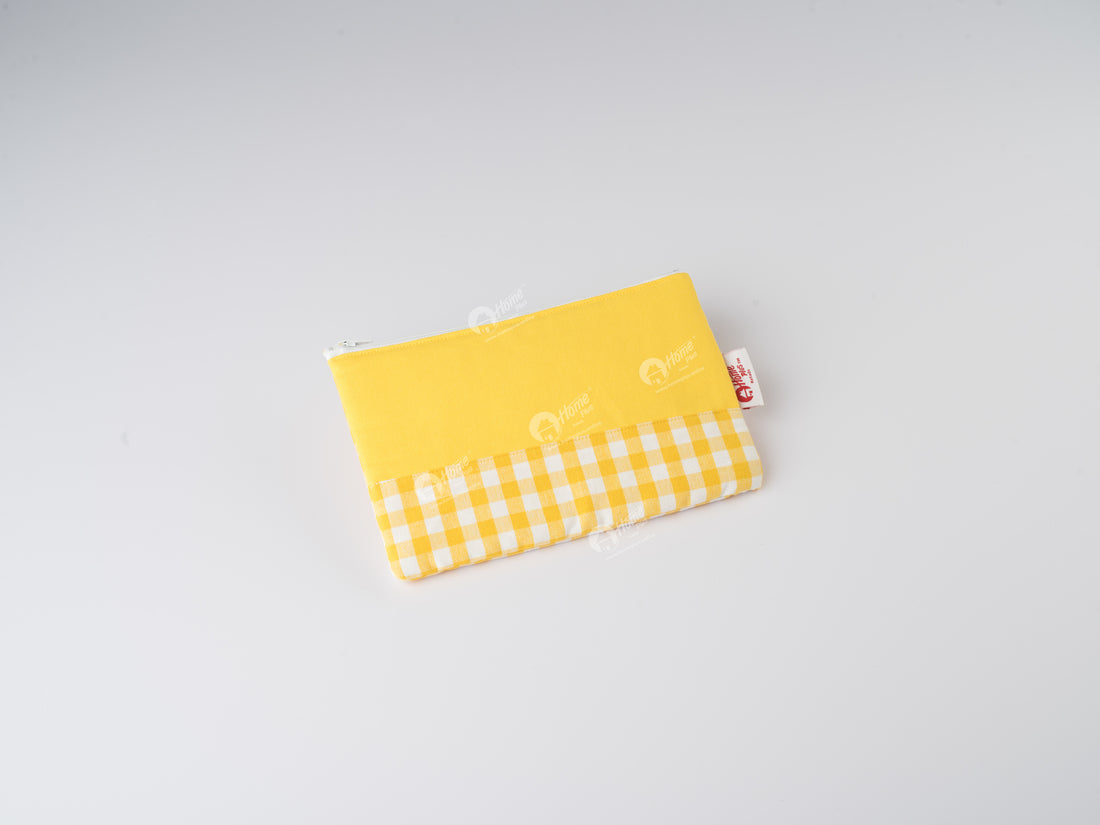 Pouch - Gingham Check Yellow