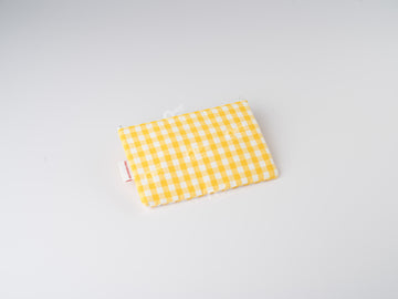 Pouch - Gingham Check Yellow