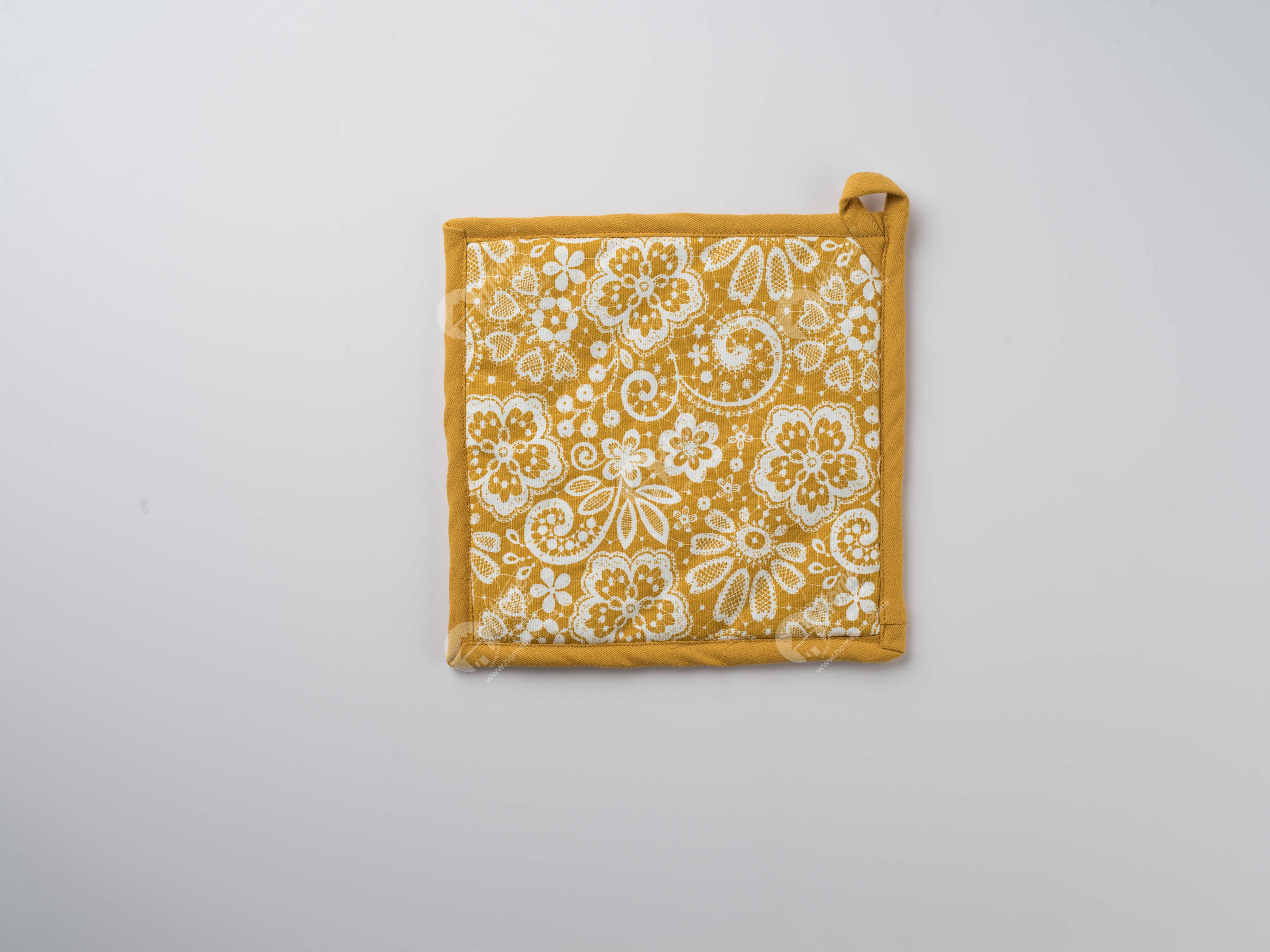 Pot Holder - Lace Mustard