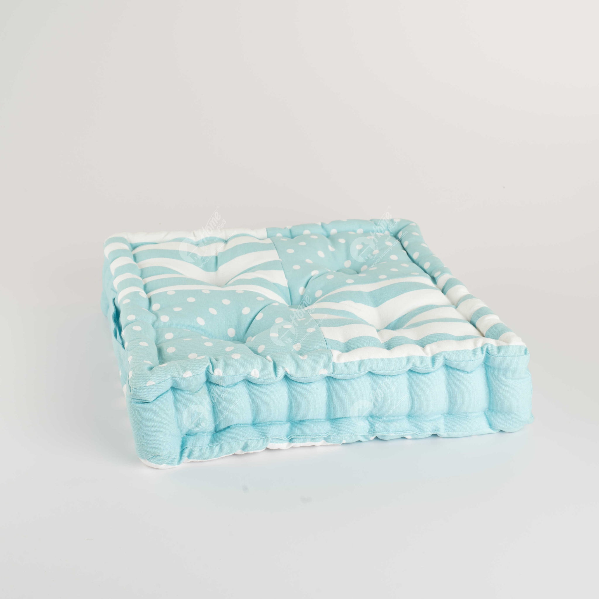 Floor Cushion - Polka Dot Blue