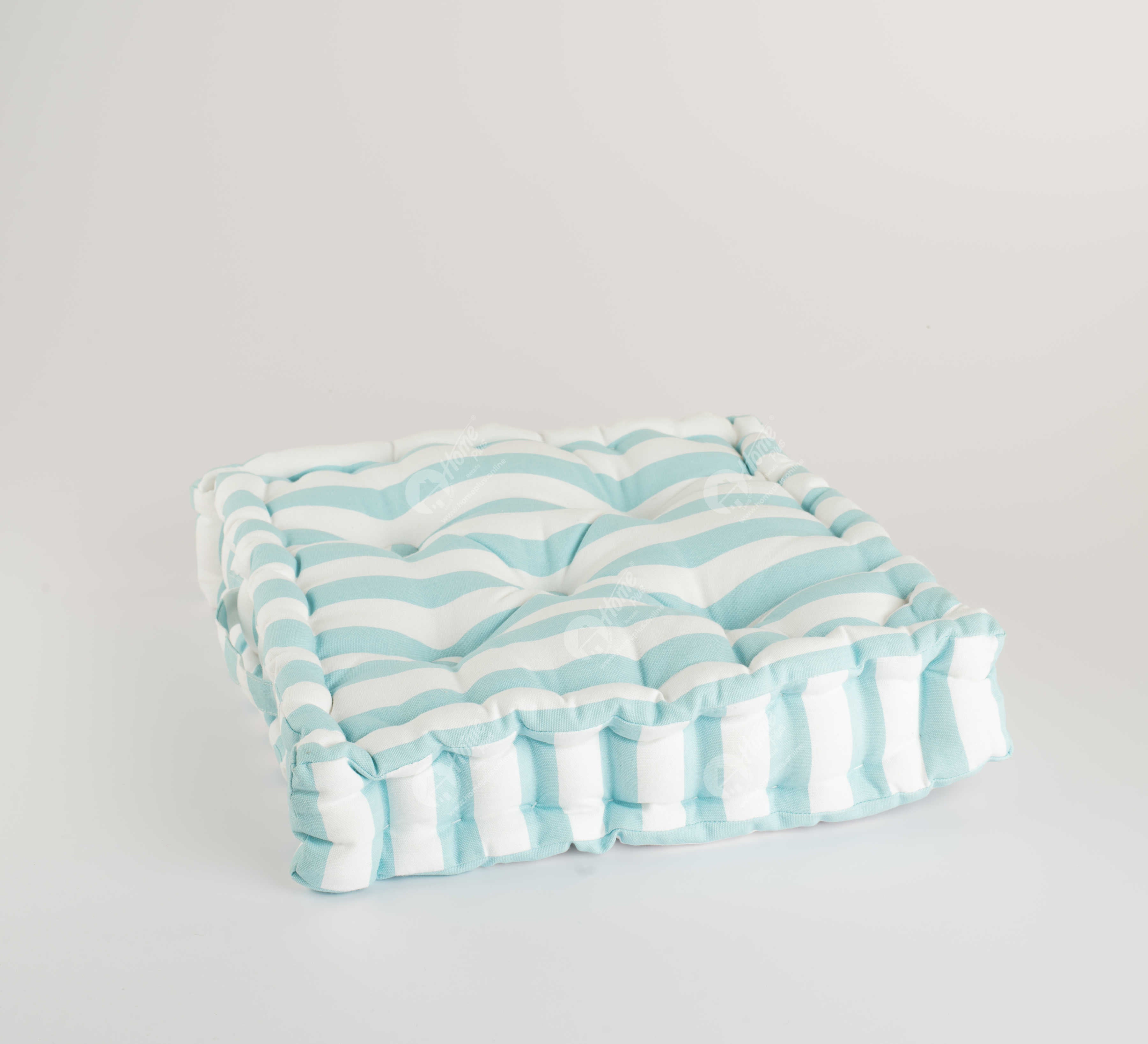 Floor Cushion - Thick Stripe Blue