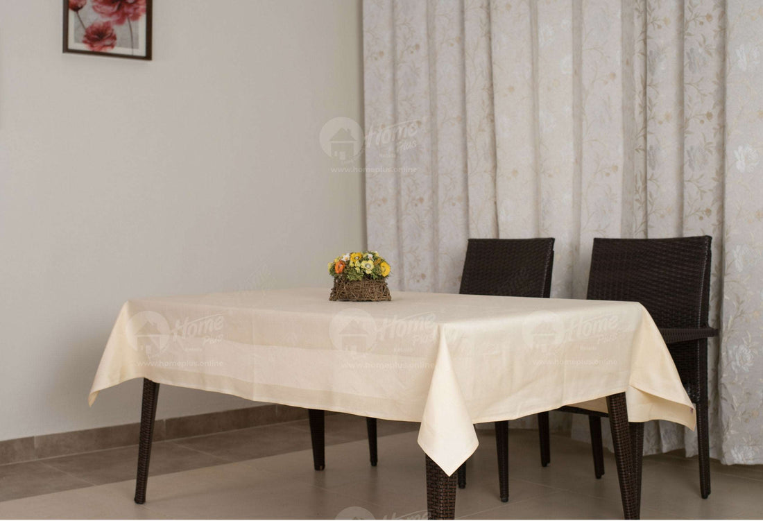 Border Table Cloth - Cream