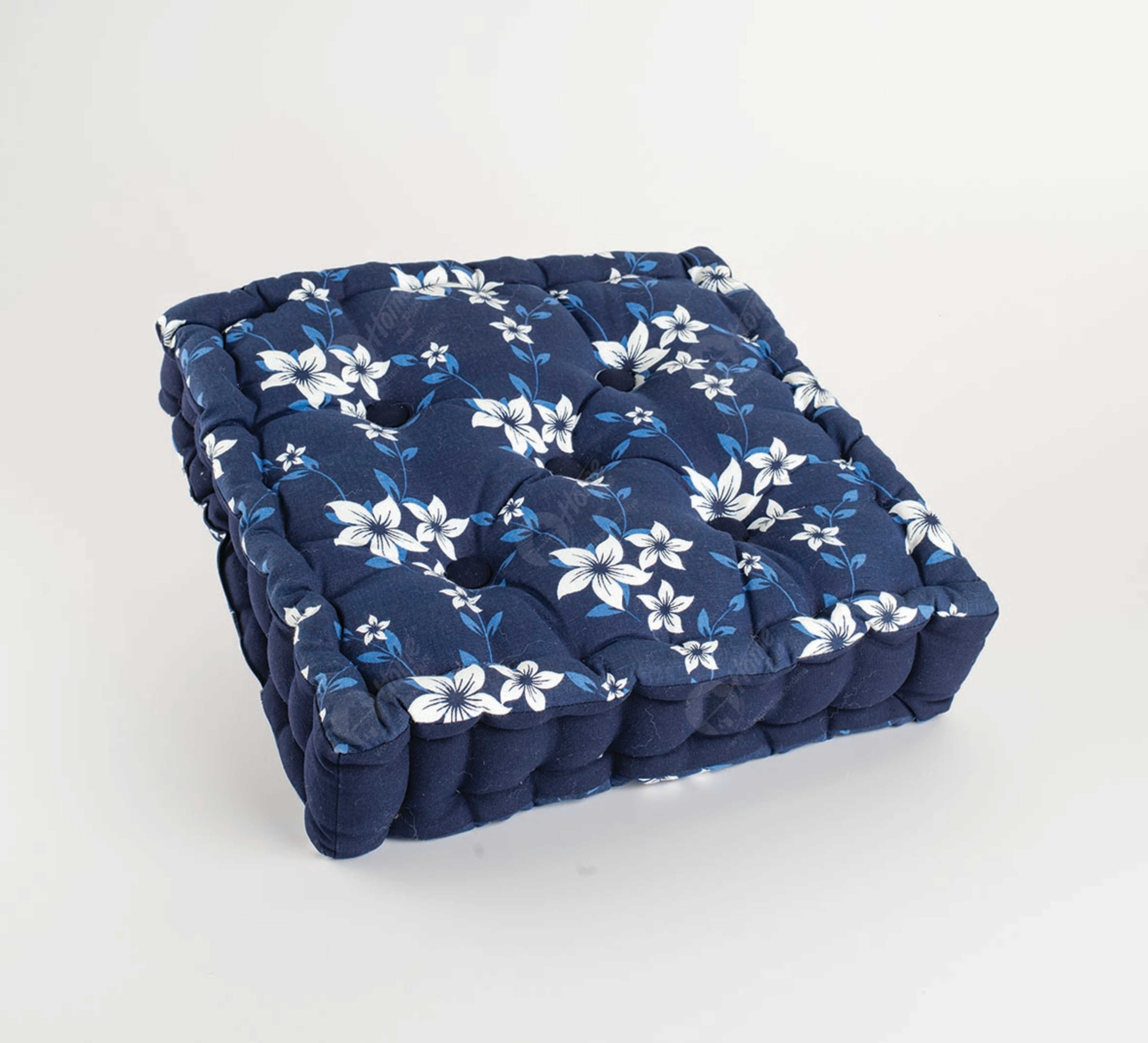 Floor Cushion - Wind Flower Navy