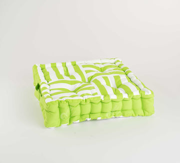 Floor Cushion - Thick Stripe Green J