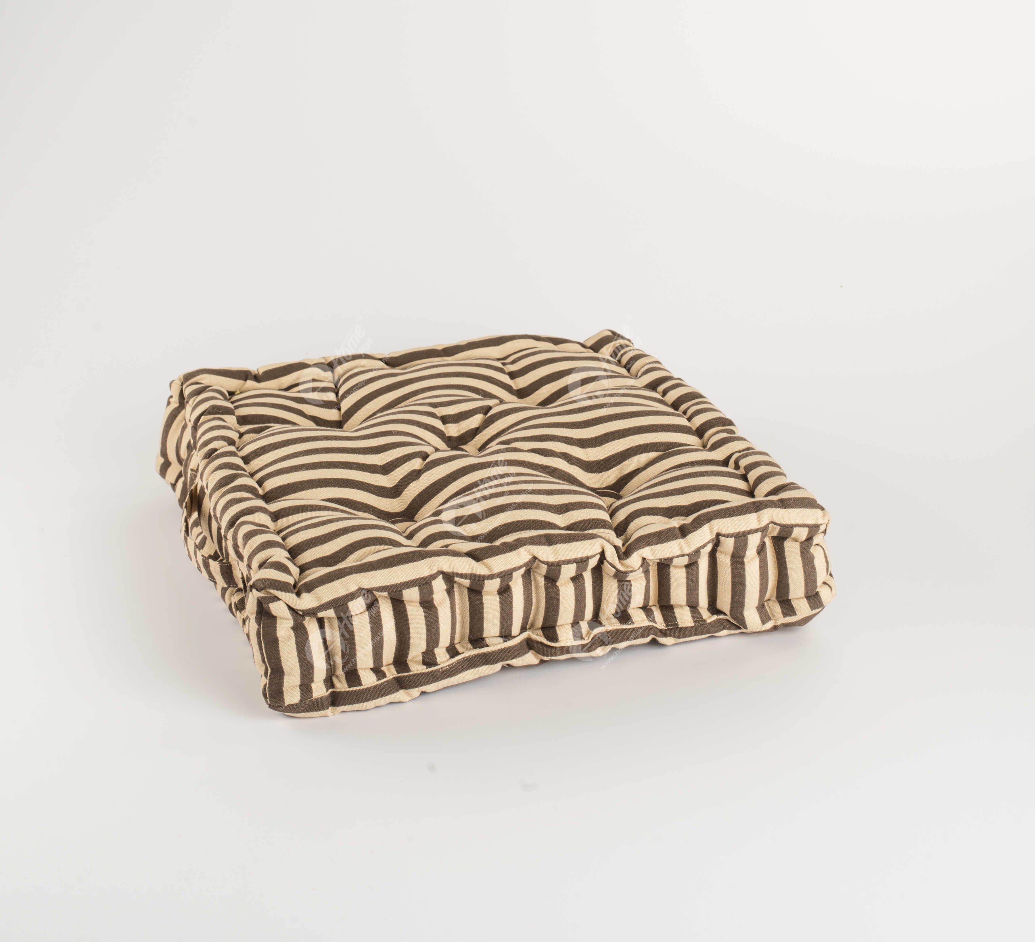 Floor Cushion - Thin Stripe Choco