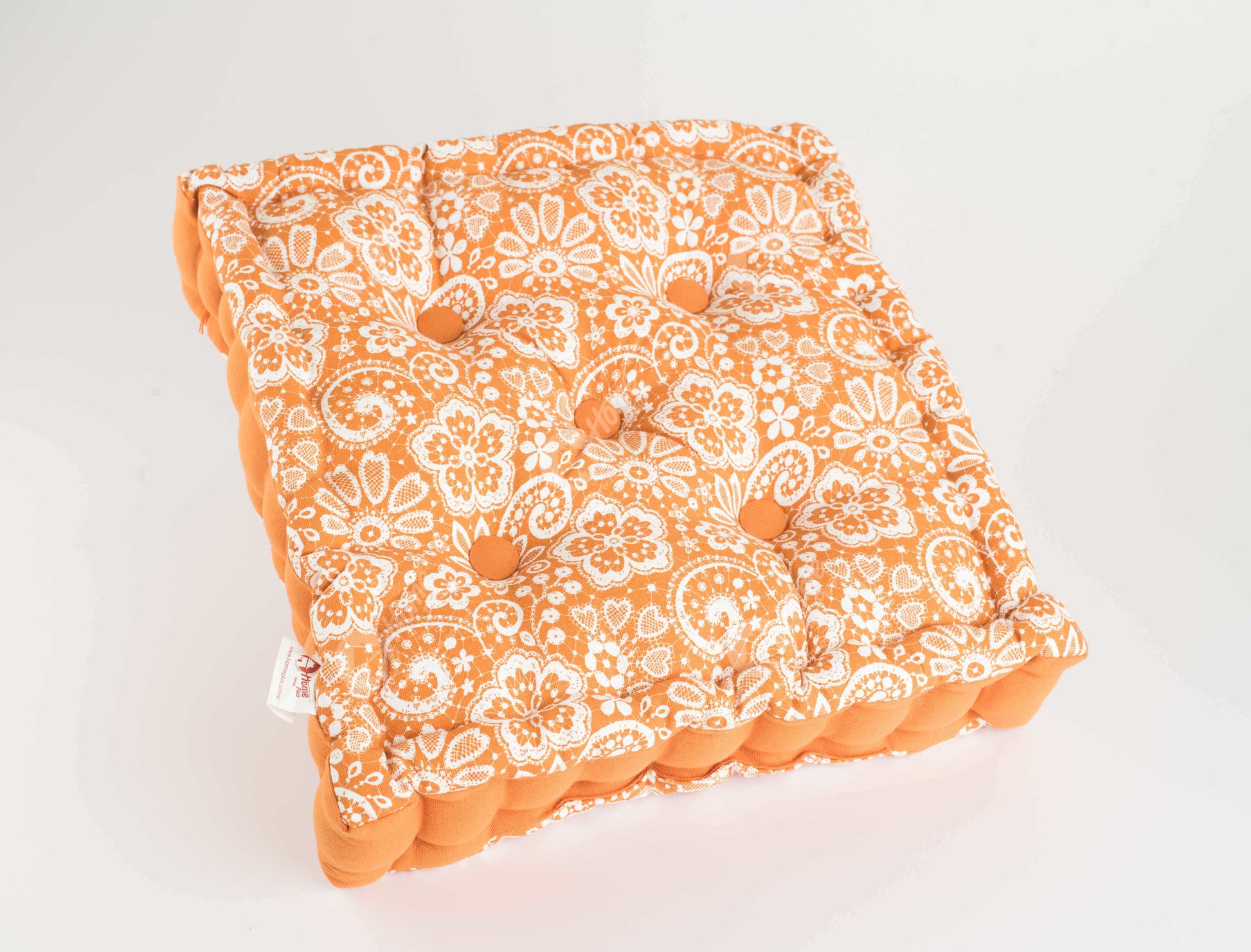 Floor Cushion - Lace Burnt orange