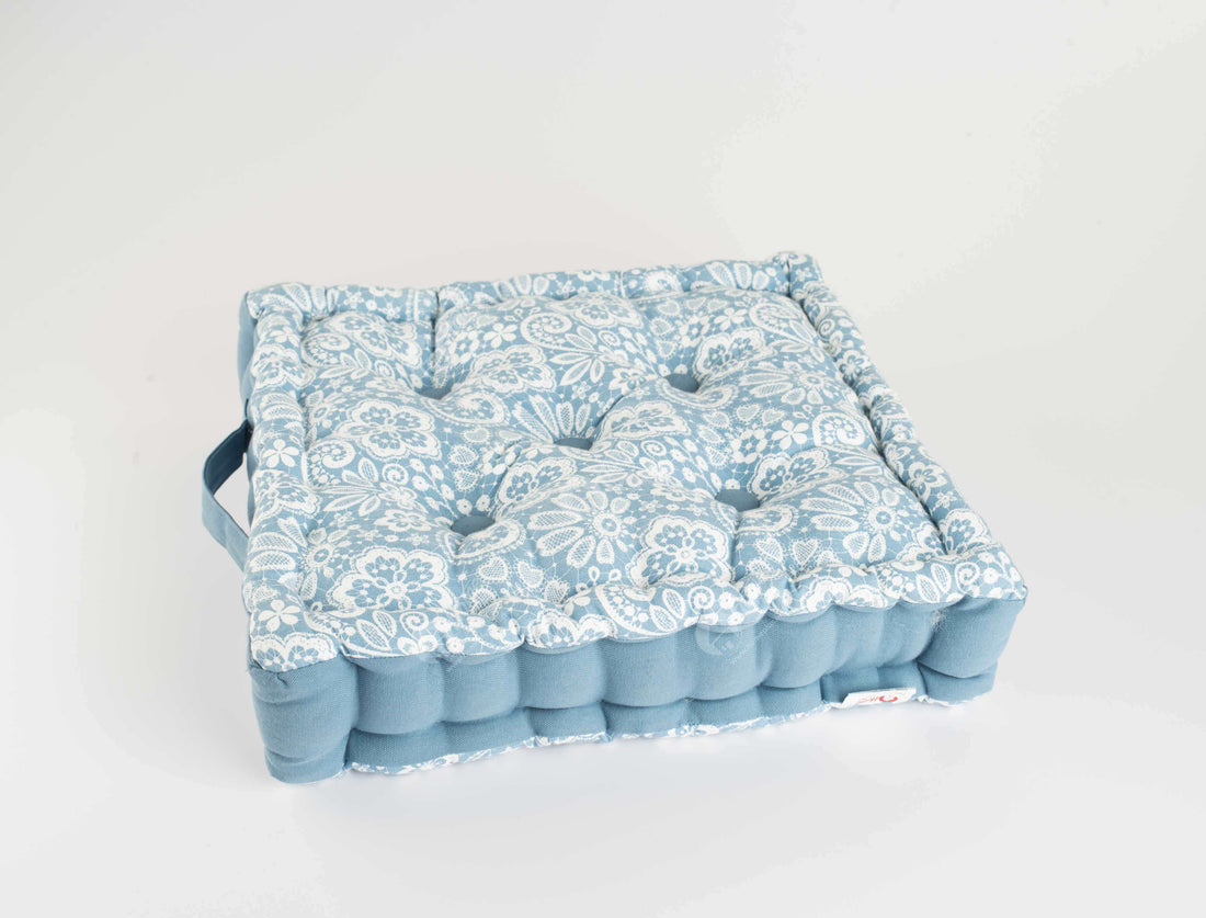 Floor Cushion - Lace AF Blue