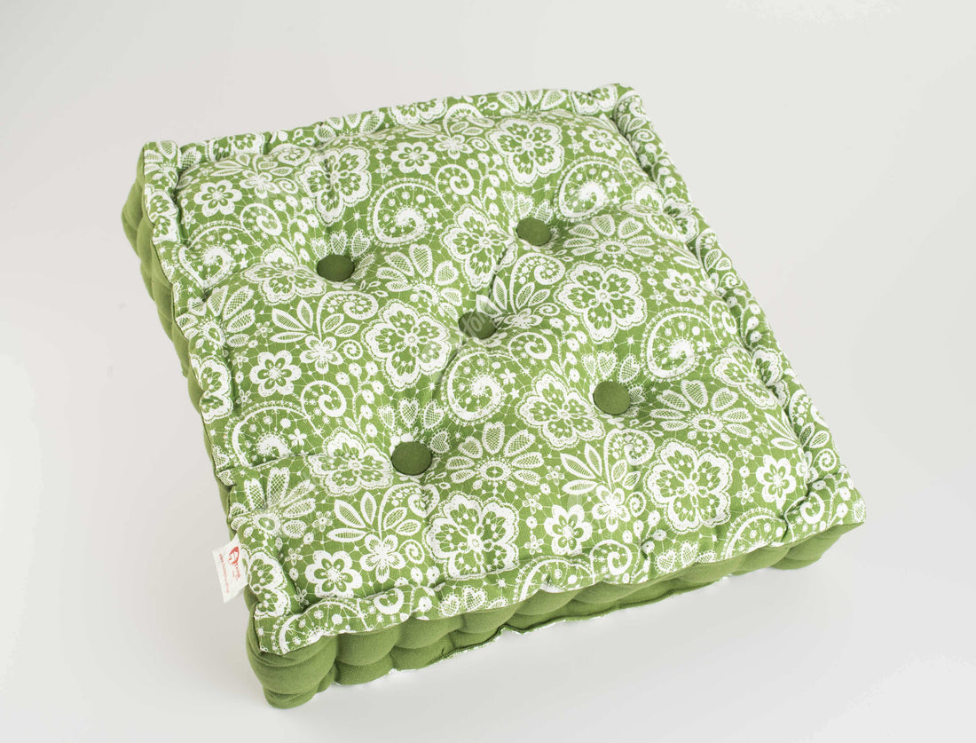 Floor Cushion - Lace Dark Olive