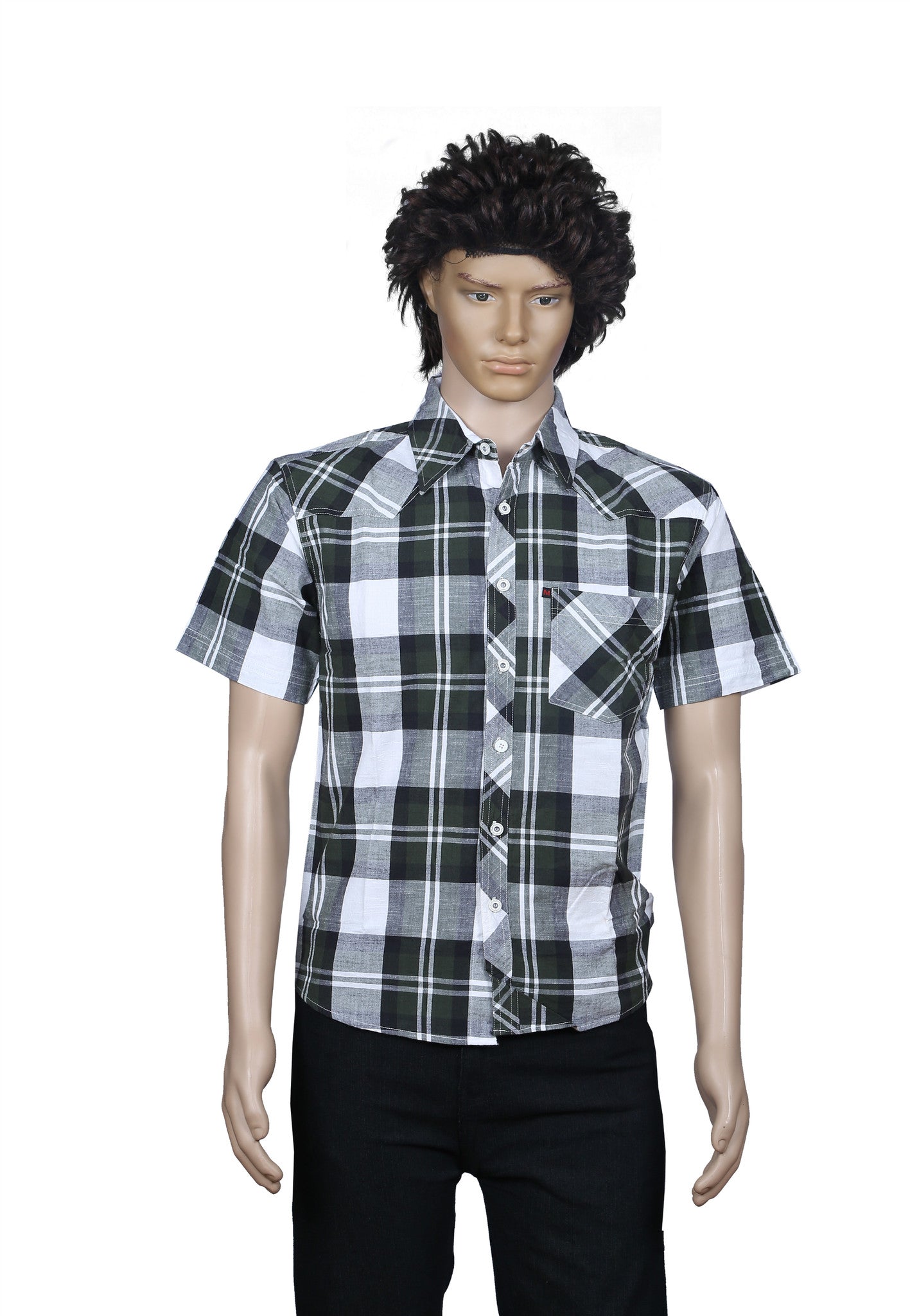 M Touch Men's Casual Shirt- Checked