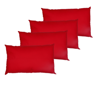 Pillow- Solid Red  (Pack of 4)