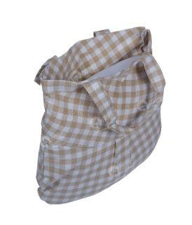 Fancy bag - Gingham Check Beige Ovel