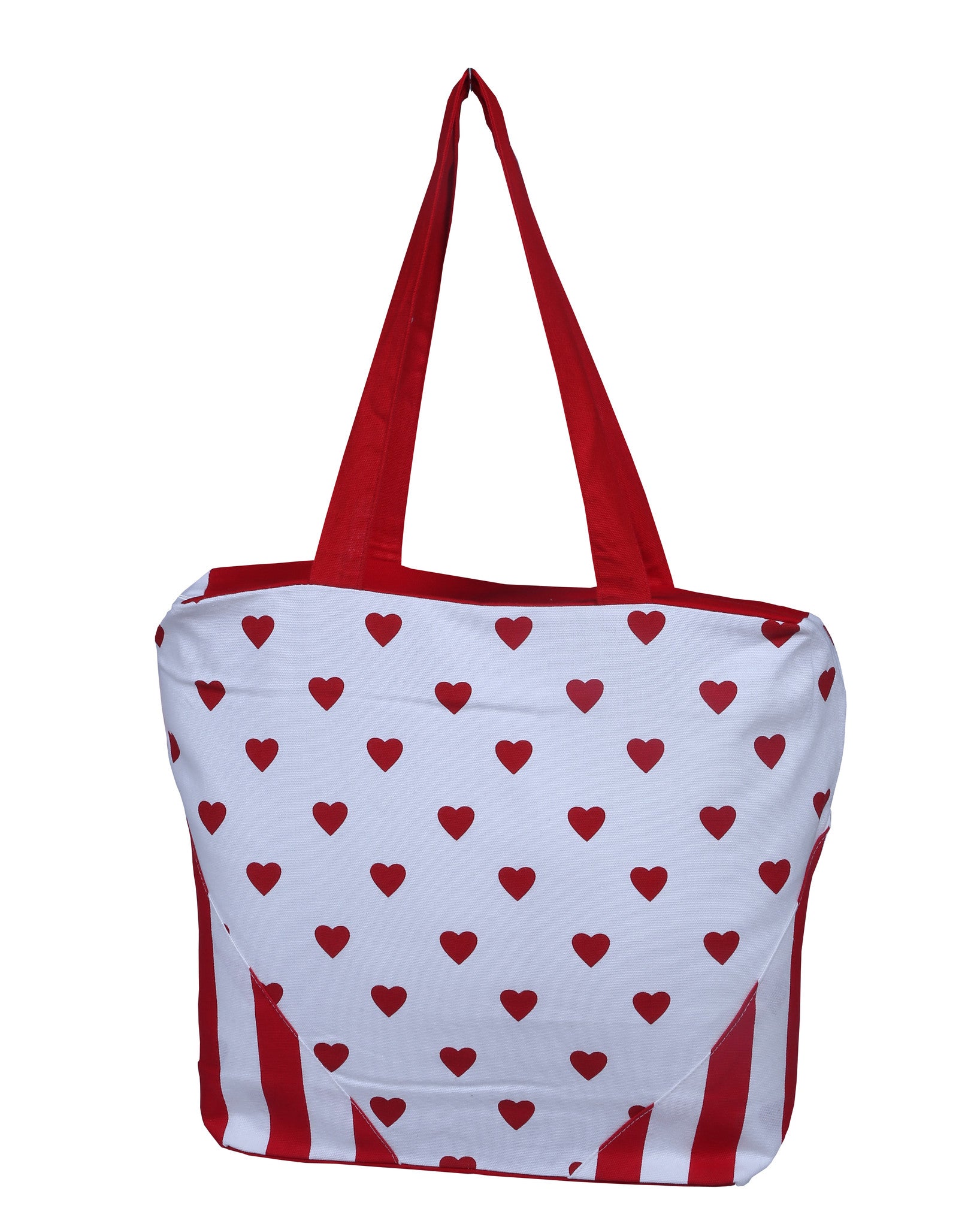 Handbag - Large Hearts Red
