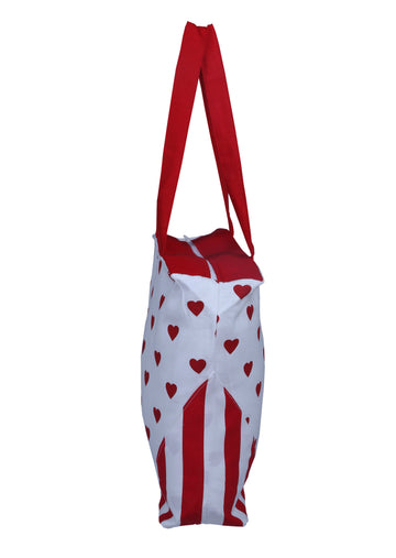 Handbag - Large Hearts Red