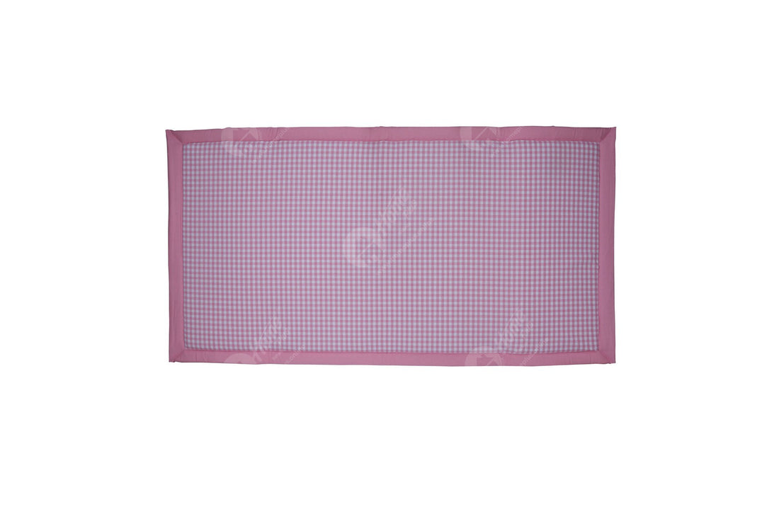 Travel Bed DF - Gingham Check Pink
