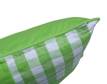 Cushion Cover - Block Check Green Joint