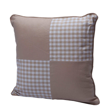 Cushion Cover - Gingham Check Beige Jiont