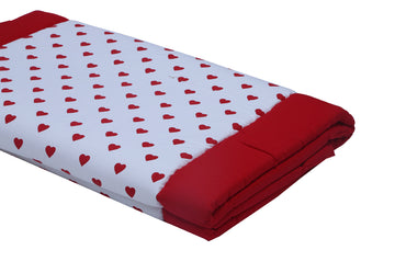 Foam Bed - Large Heart Red