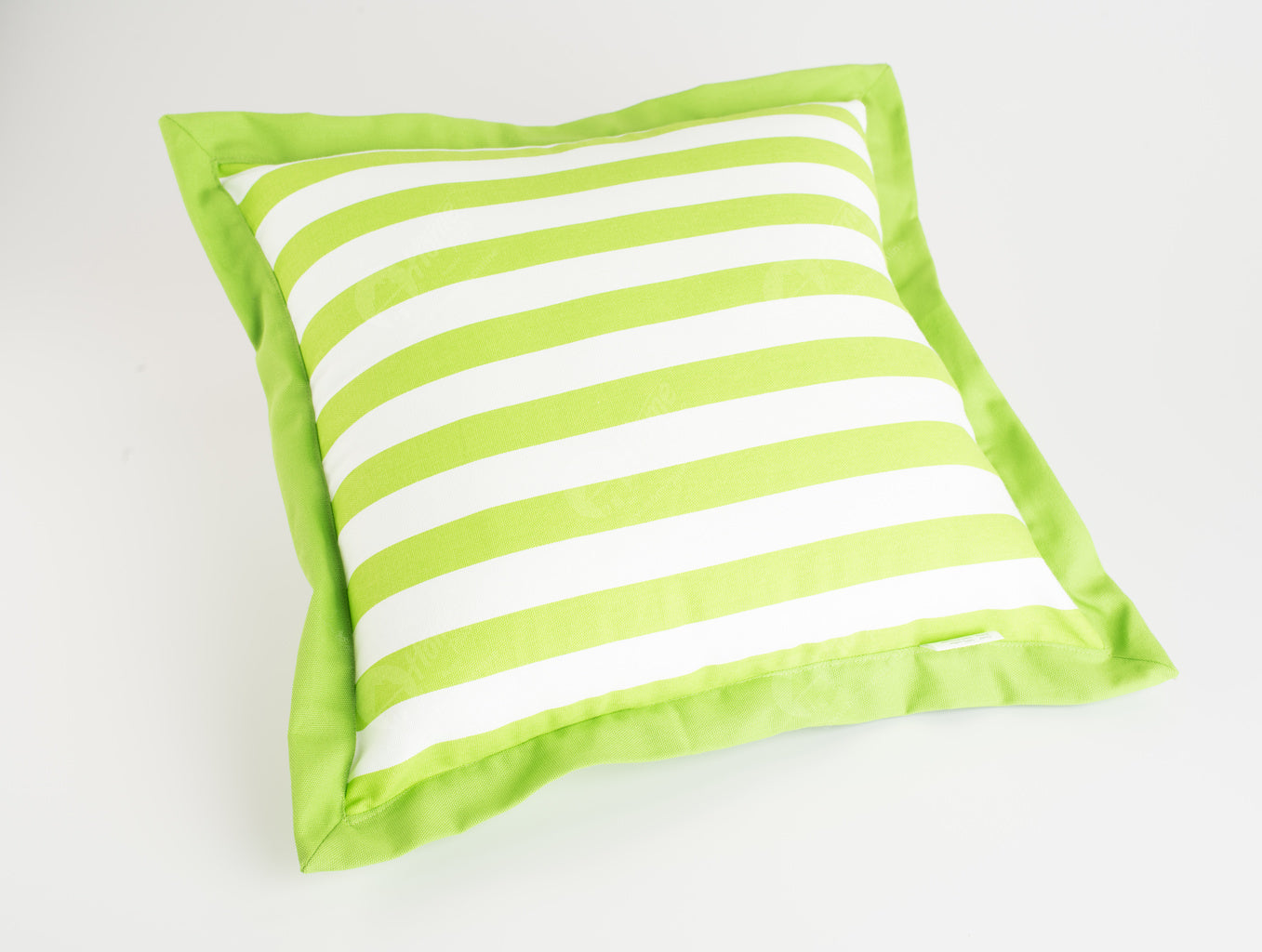 Flange Cushion - Thick Stripe Green