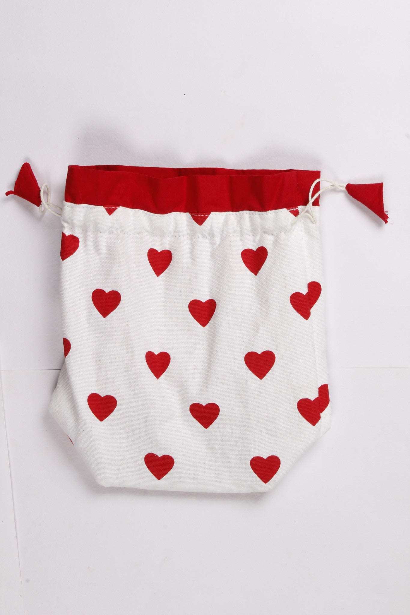Gift Bag - Large Hearts Red