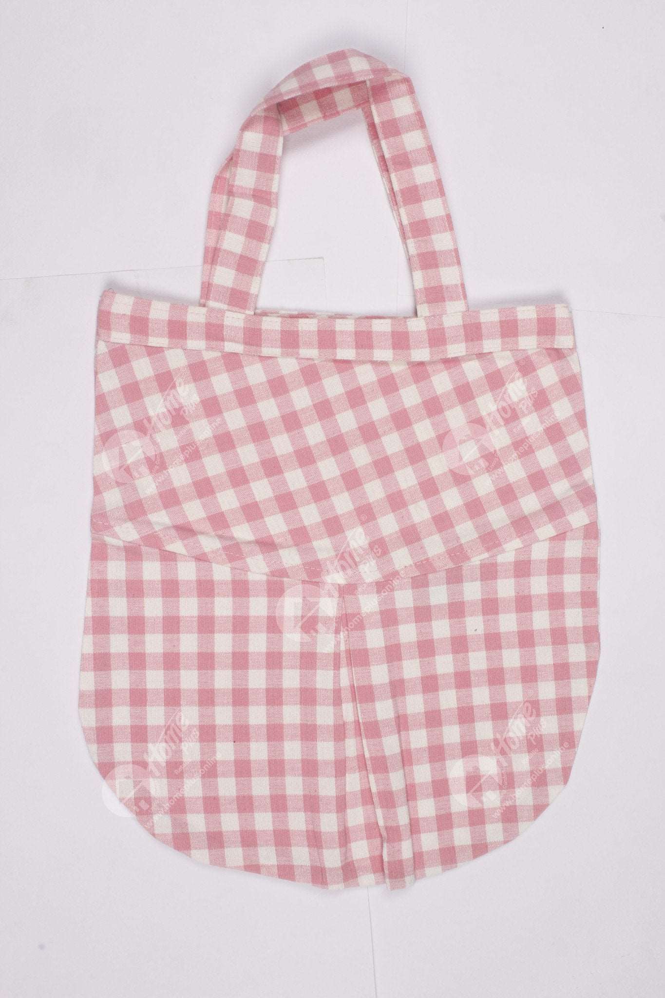 Fancy bag - Gingham Check Pink Oval