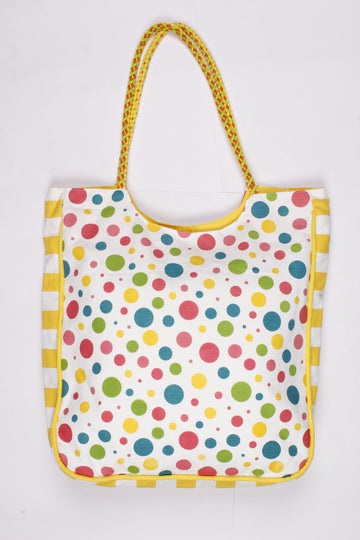 Handbag Large - Multi Polka Dot