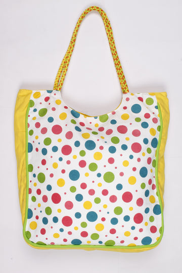 Handbag Large - Solid/Multi Polka