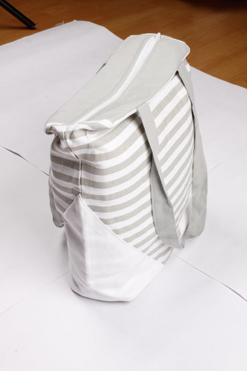Handbag - Thin Stripe Grey