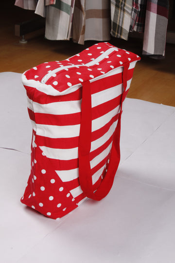 Handbag - Thick Stripe Red