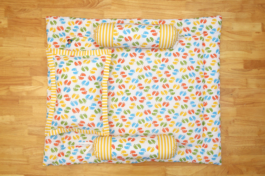 Baby Bedding Set Baby foot Print Multi Color