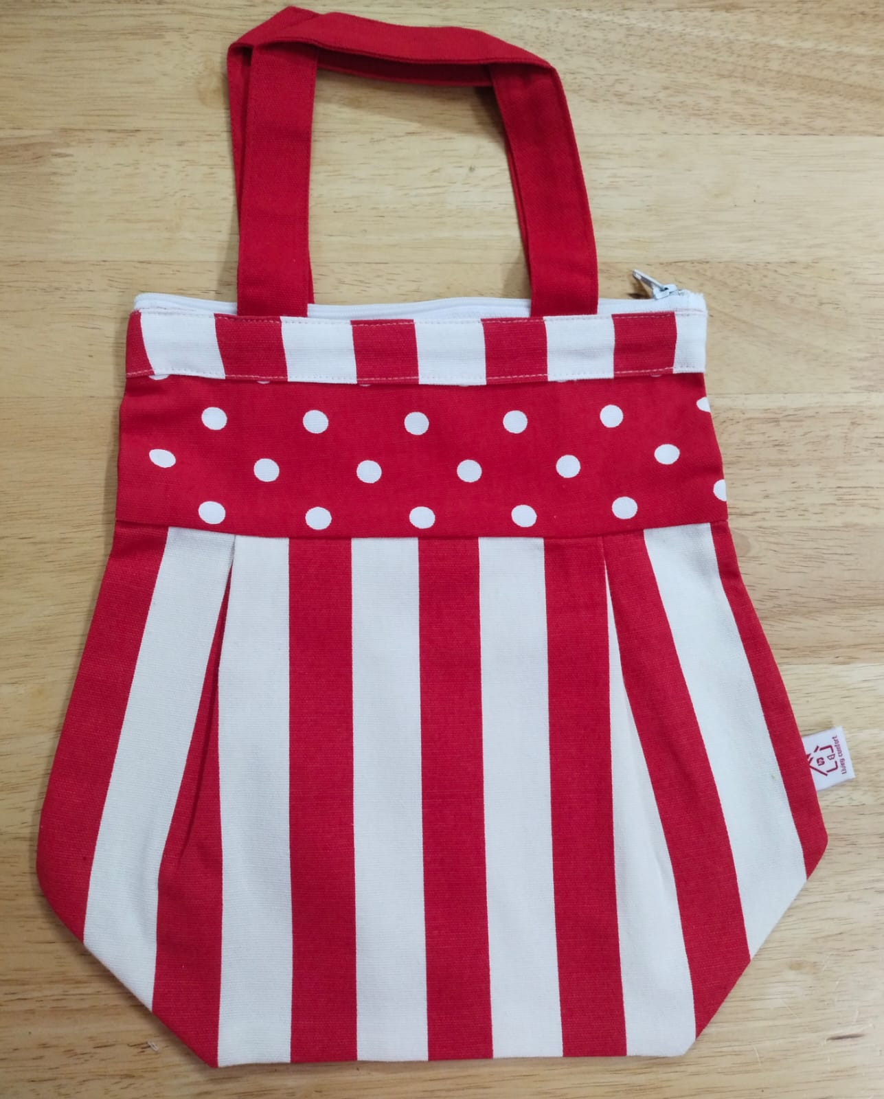 Fancy Bag -Thick Stripe Red