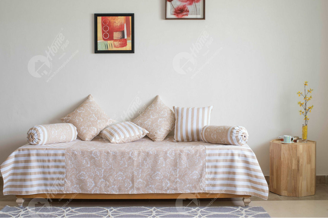 Diwan Set - Viva Beige/Thick Stripe Beige