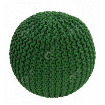 Knitted Pouffe Green