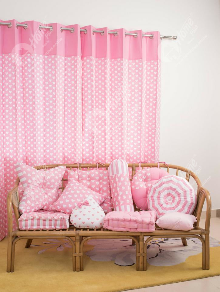 Curtains - Heart Pro Pink