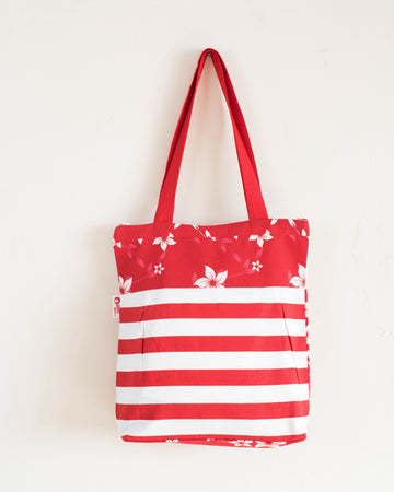 Shopping Bag - Wind Flowe Red