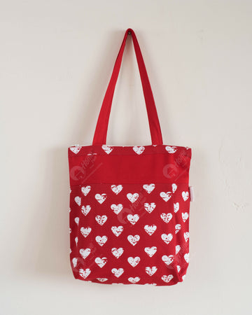 Shopping Bag - Heart Pro Red